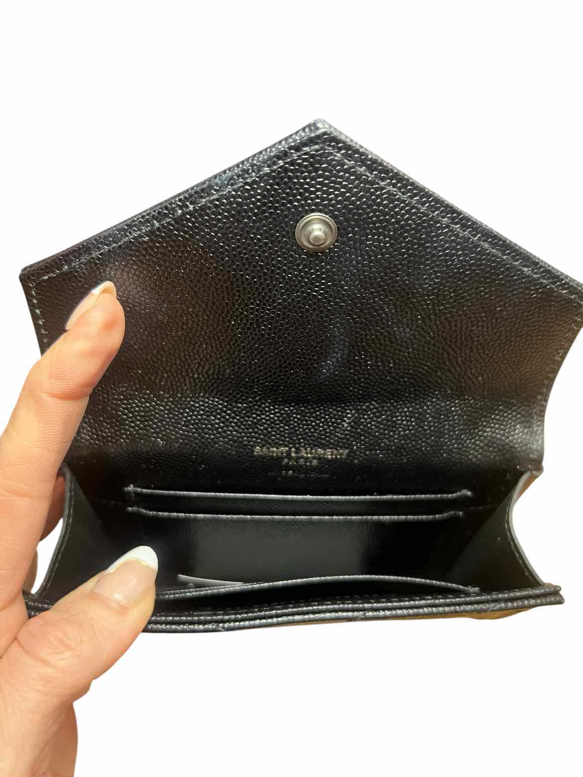 YSL Size Small Black Wallet