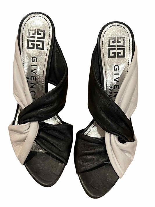GIVENCHY Size 37.5 Black/White Shoes