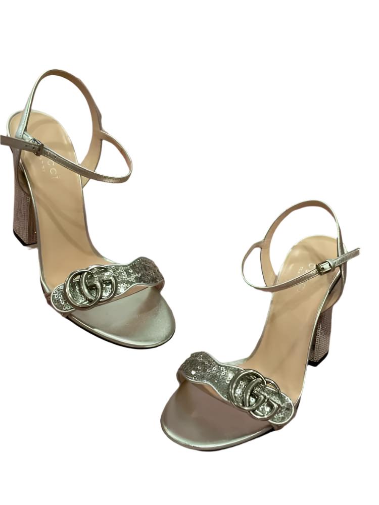 GUCCI Size 36.5 silver Shoes