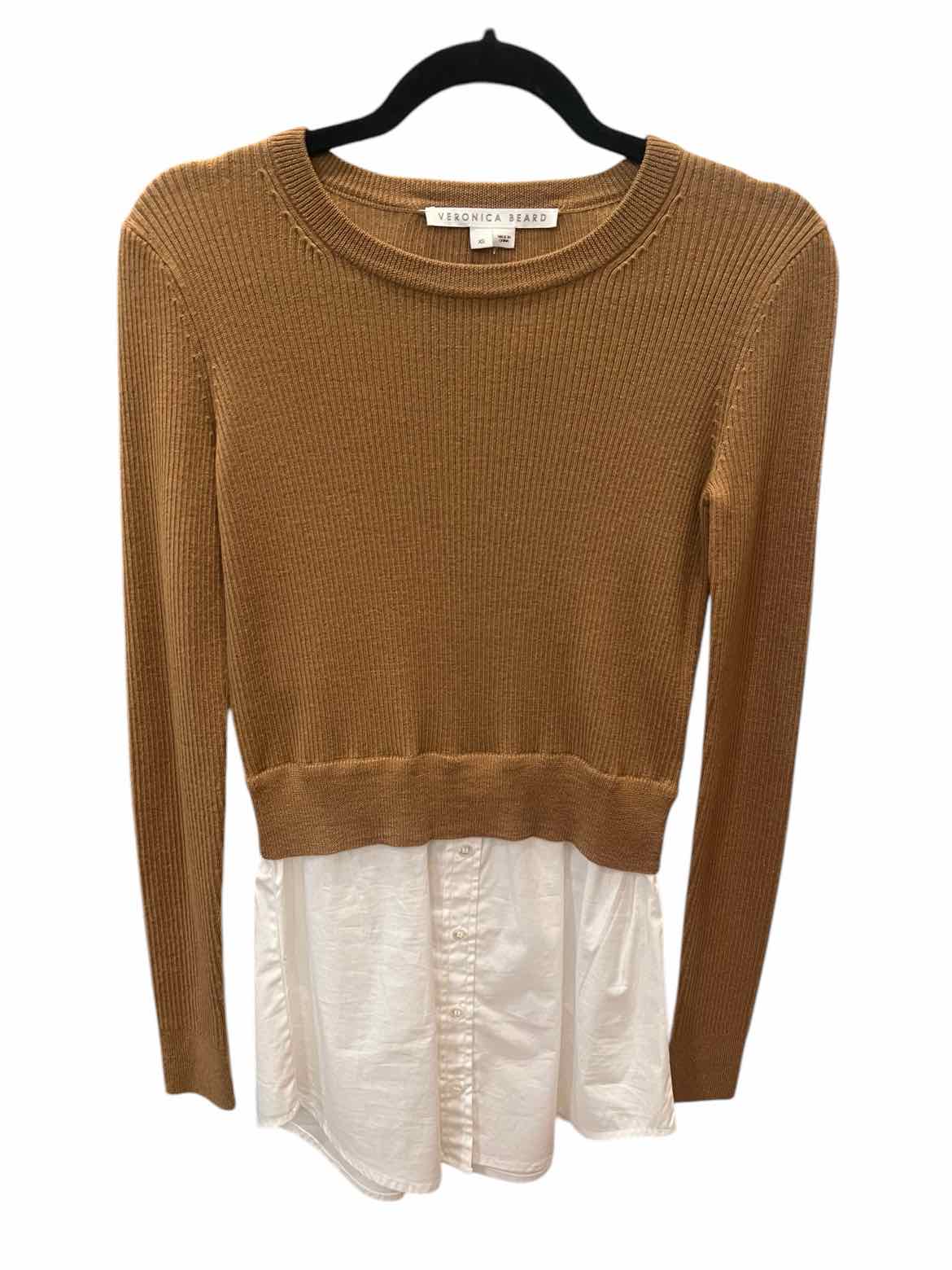 Veronica Beard Size XS Brown/white Blouse