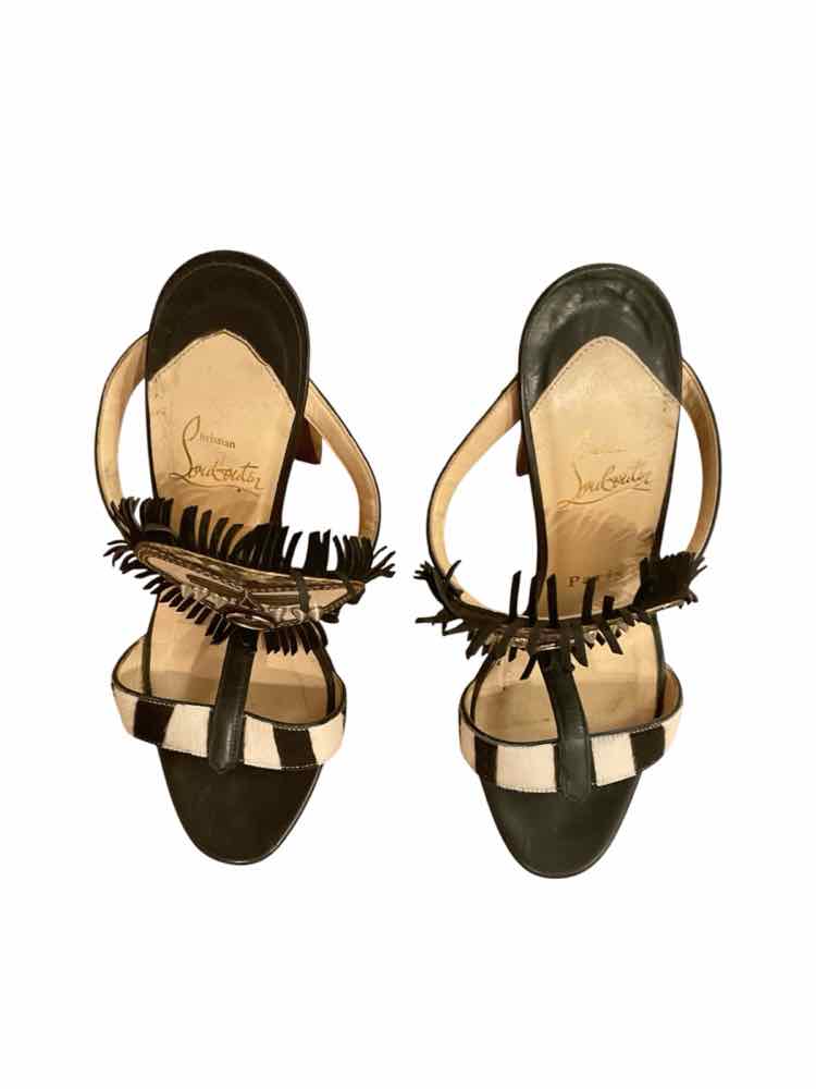 Christian Louboutin Size 37 BLK/WH Shoes