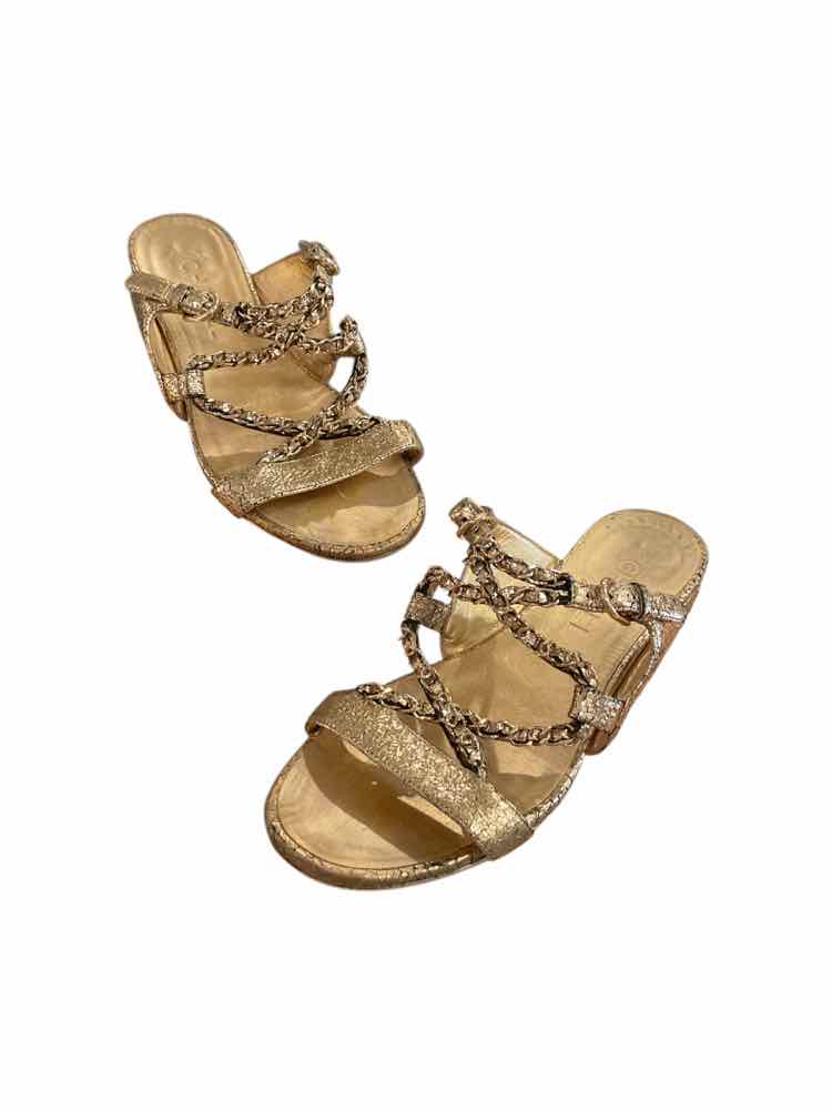 Chanel Size 37 gold metallic Shoes