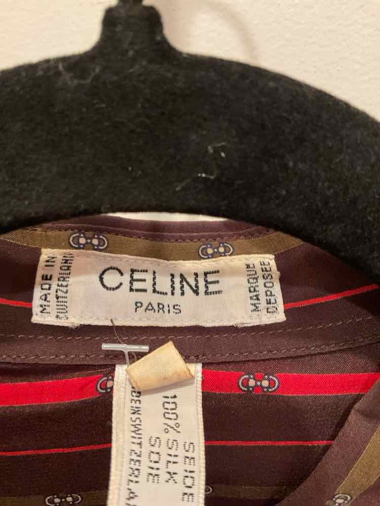 Celine Size 46 brn/red/yell Blouse