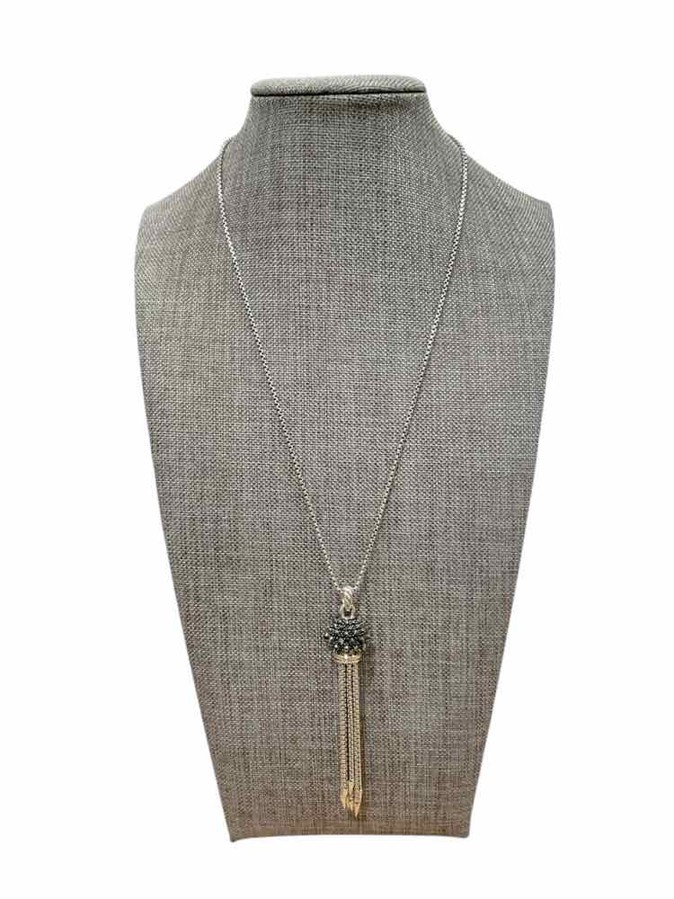 David Yurman Size Long ss/hemitite Necklace