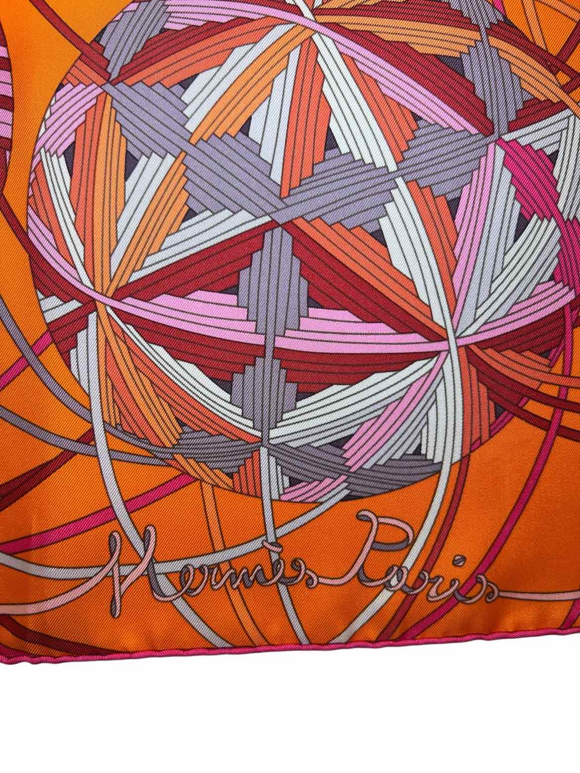 Hermes Size 90 orange/pink Scarf