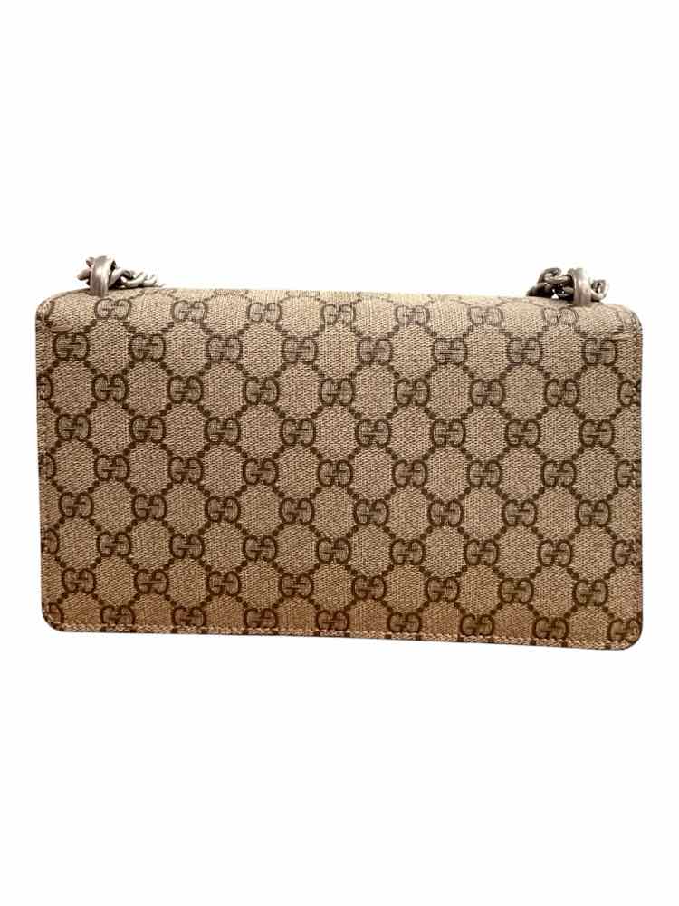 GUCCI Size Small brn/red/silver hardware Purse