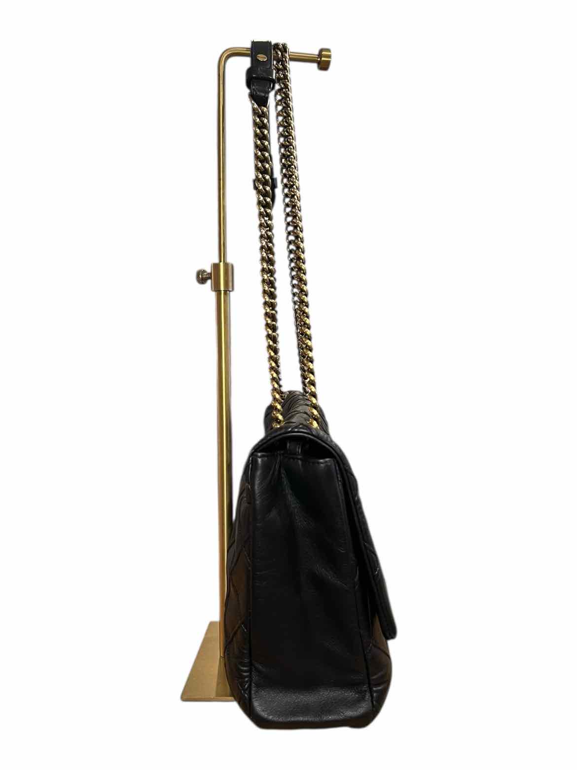 Chanel Size 266(med-large) black/antique gold hardware Purse