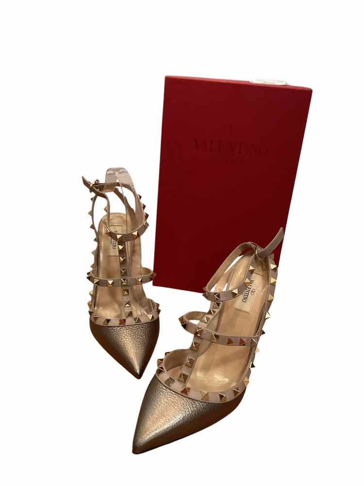 Valentino Size 40 Bronze Shoes