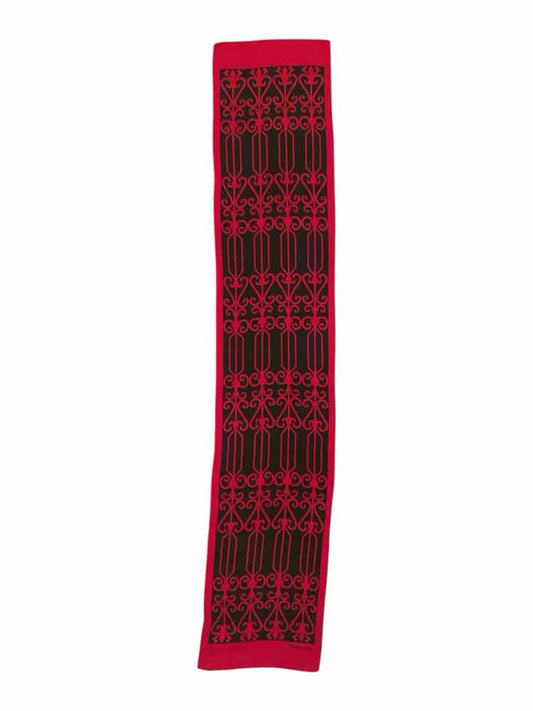 CHRISTIAN DIOR Size Long Red/blk Scarf
