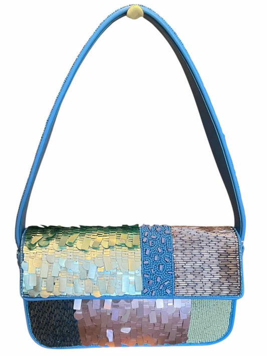 Staud Size Medium bl/purp/green Purse