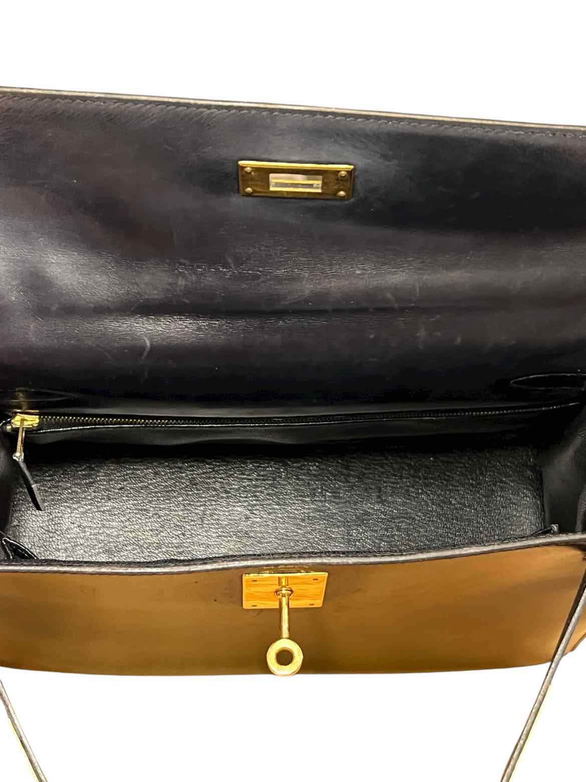 Hermes Size 28 black/gold Purse