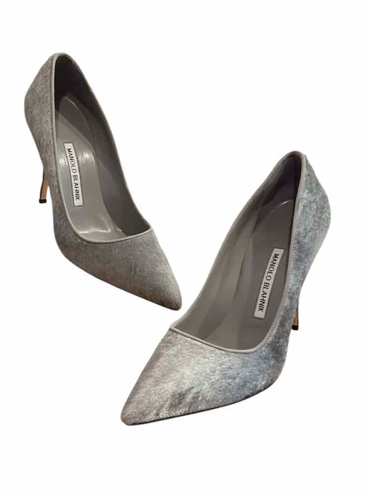 Manolo Blahnik Size 38 Grey Shoes