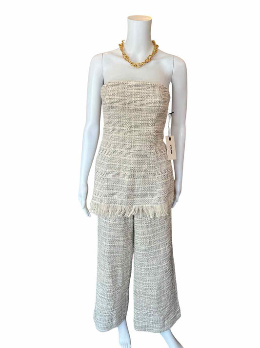 Staud Size 6 ivory/black Dress