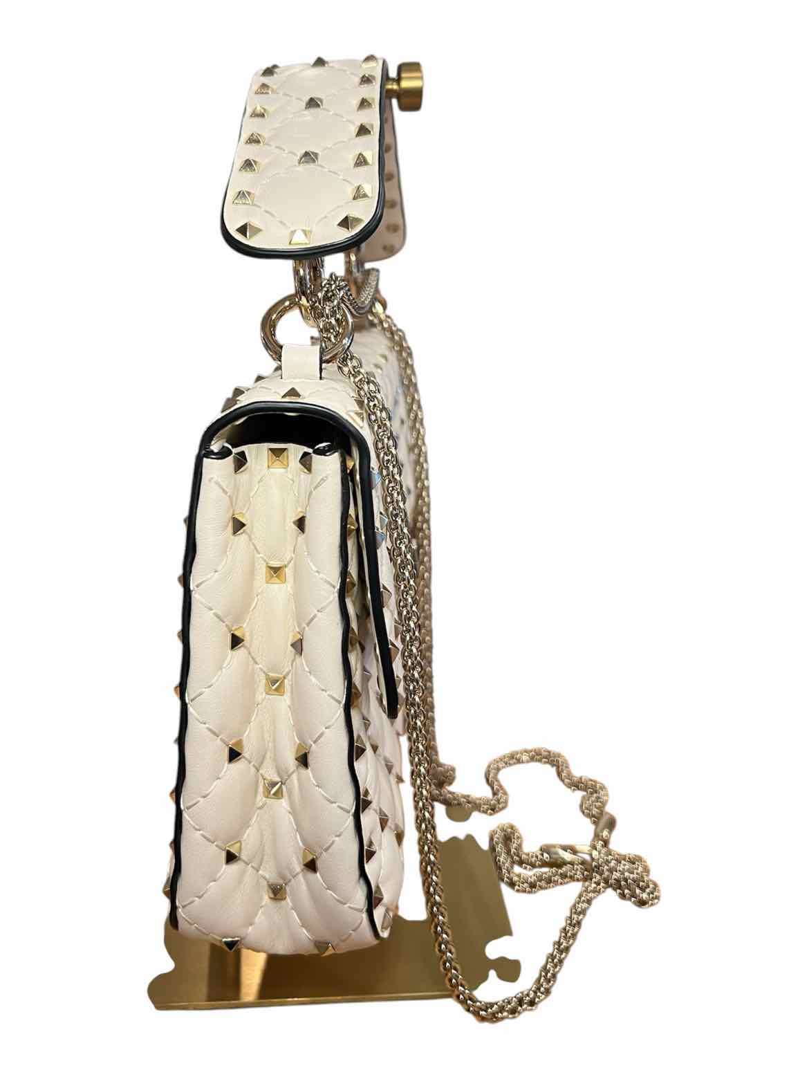 Valentino Garvani Size Medium Ivory/Gold Hardware Purse