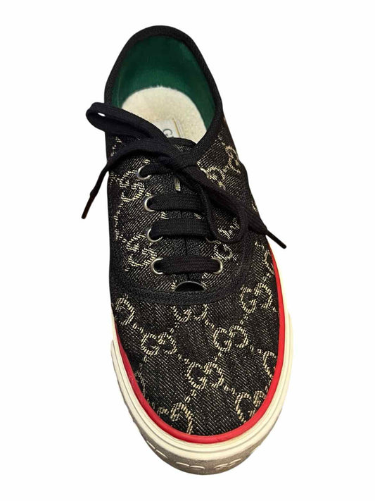 GUCCI Size 38 blk/tan/red/wh Shoes