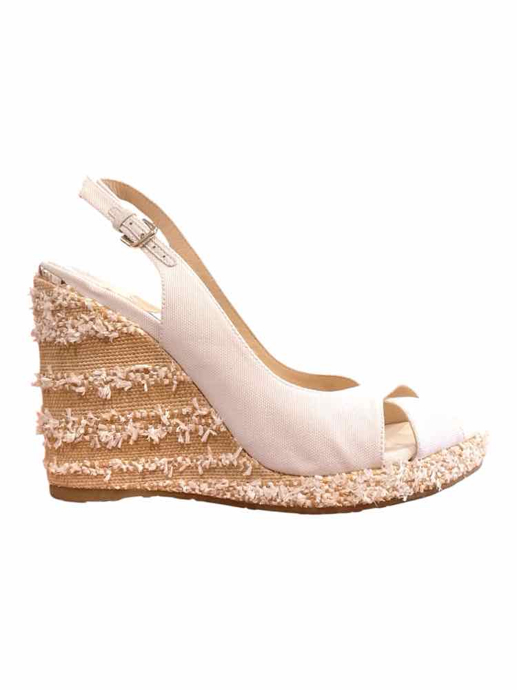JIMMY CHOO Size 37.5 WH/BRN Shoes