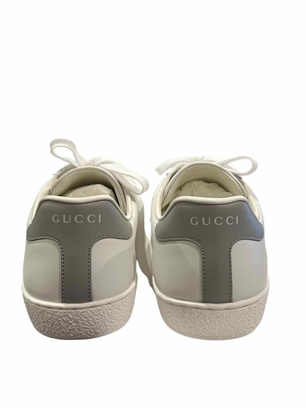 GUCCI Size Men's 6.5 (Women's 8) white/grey Shoes