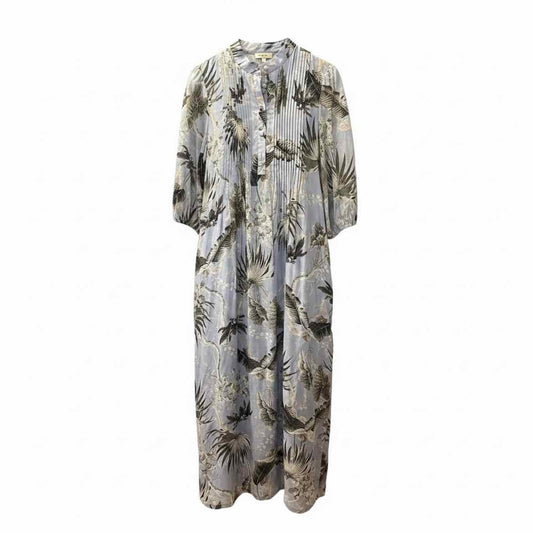 ERDEM Size 6 lt blu/brn/wh Dress