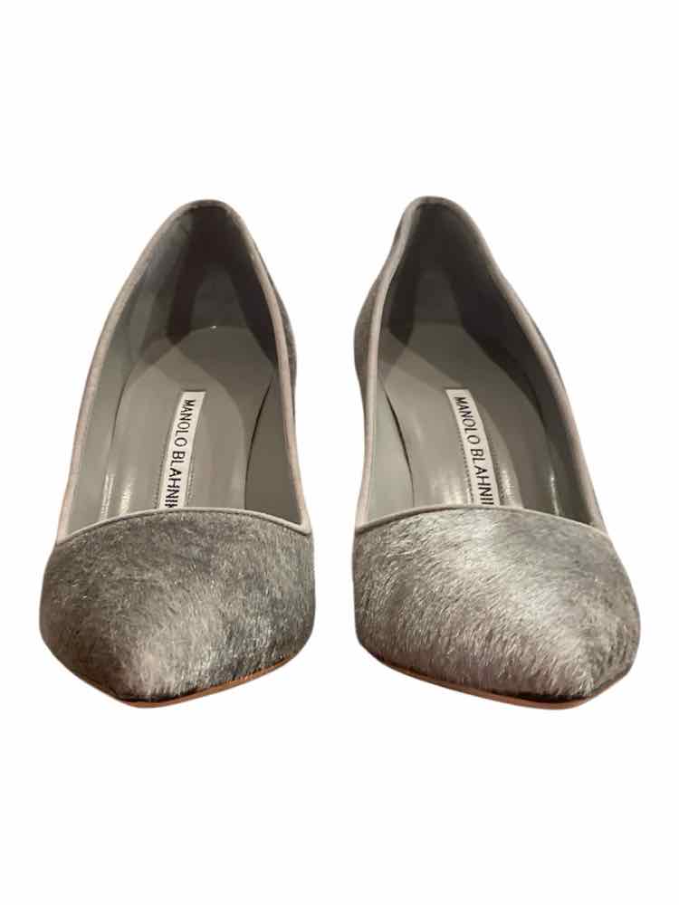 Manolo Blahnik Size 38 Grey Shoes
