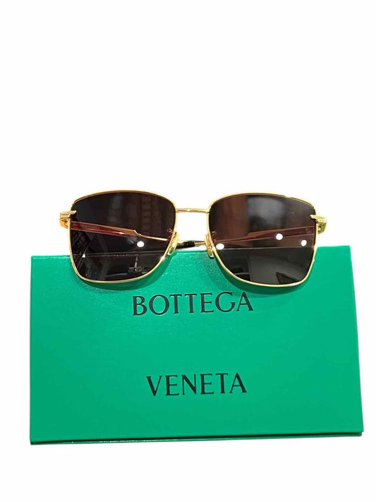 Bottega Veneta gold/brown sunglasses