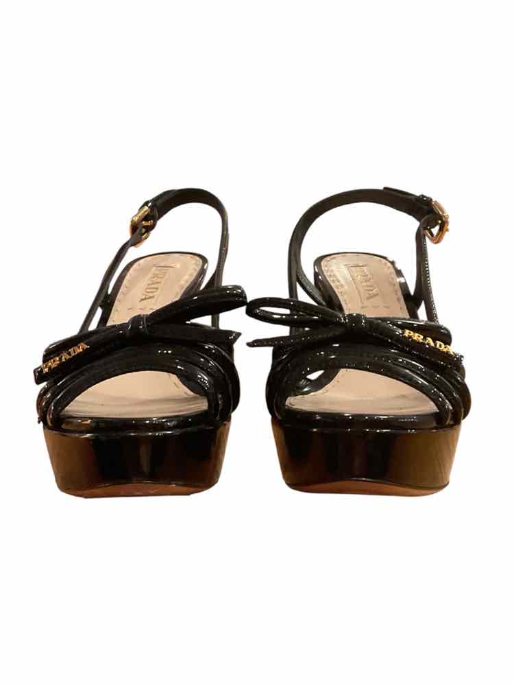Prada Size 37 black patent Shoes
