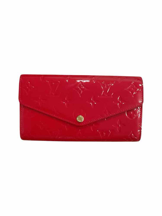 LOUIS VUITTON Size Long red vernis Wallet