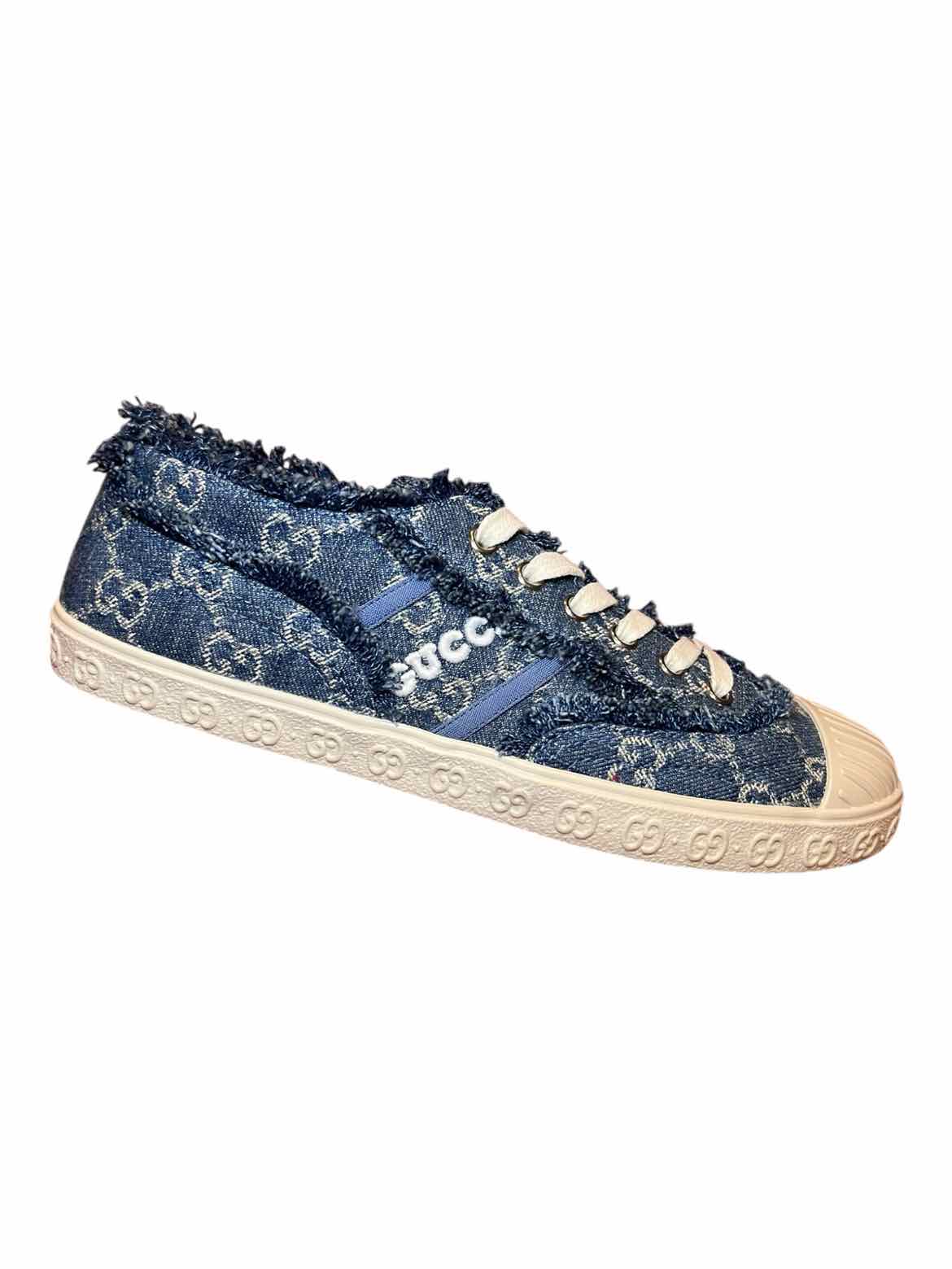 GUCCI Size 38 BLUE/WHITE Shoes
