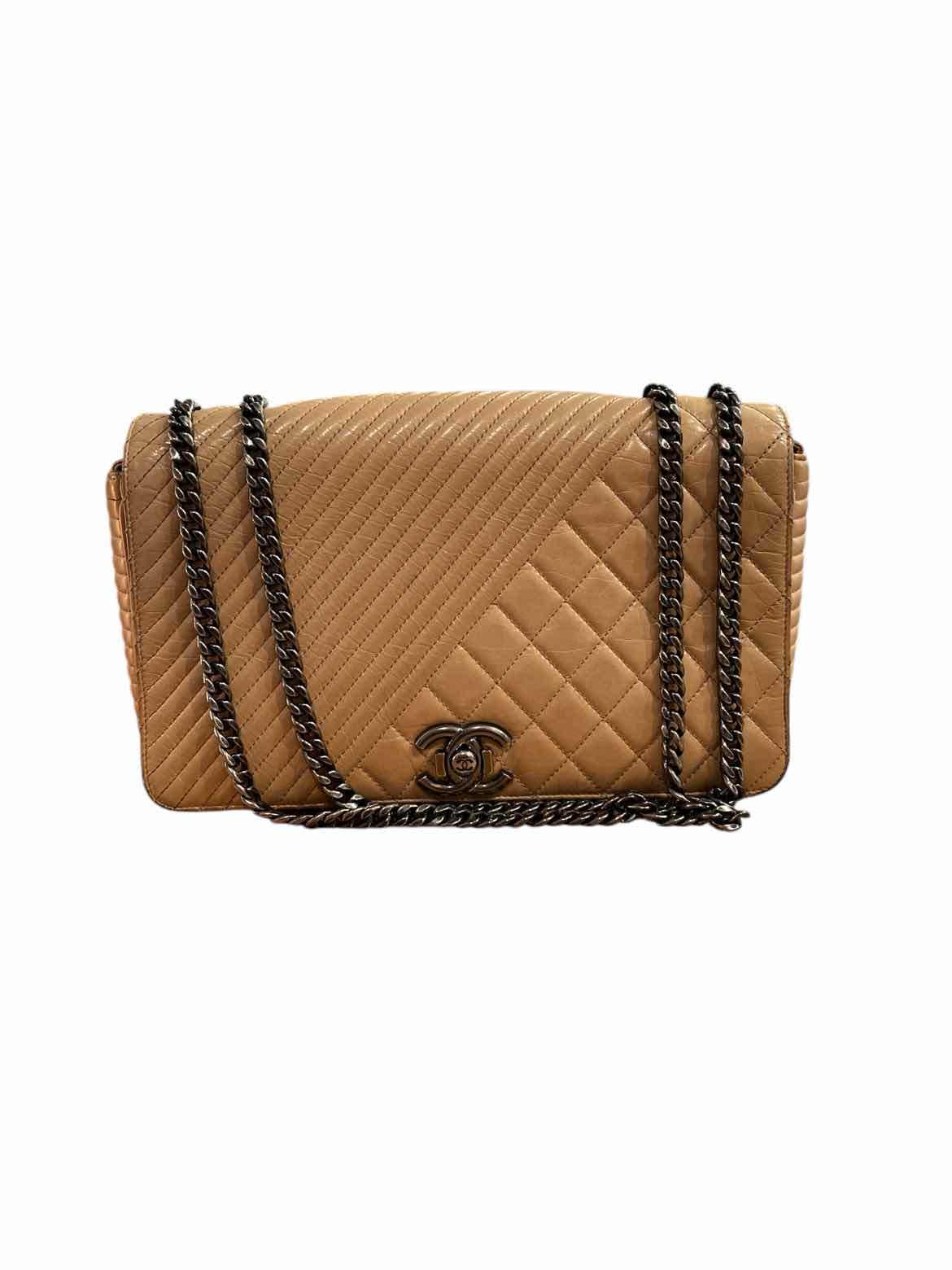 Chanel Size Medium LIGHT BROWN Purse