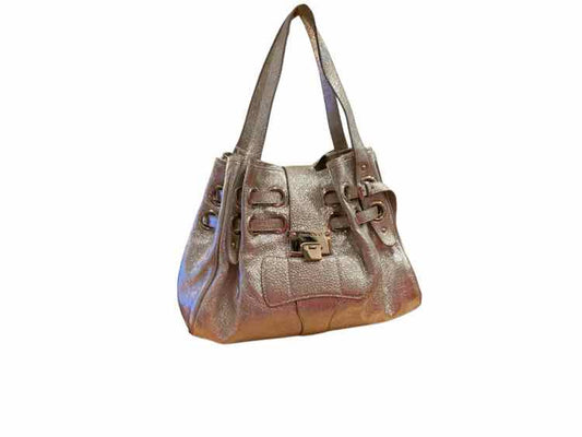 JIMMY CHOO Size Medium Metallic Silver Purse