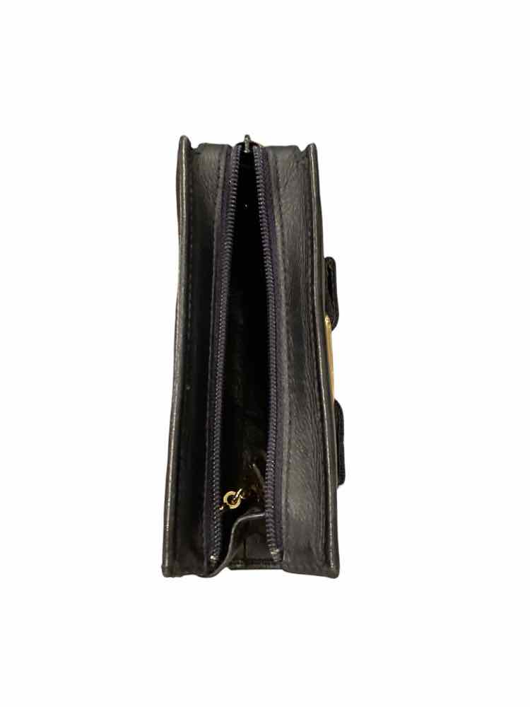 Ferragamo Navy/gold Vera Bow Compact Wallet Wallet