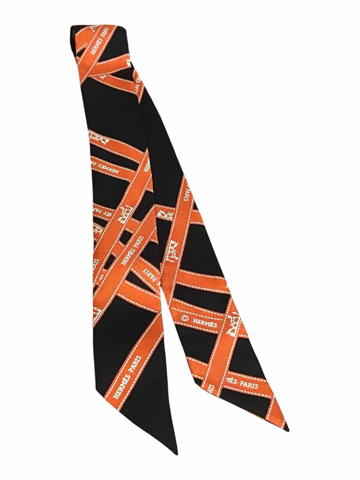 Hermes Size Small BLK/BRN/WH Scarf