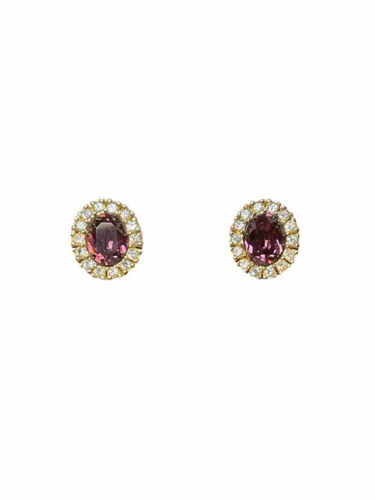 CHRISTIAN DIOR purple/rhinestone Earrings