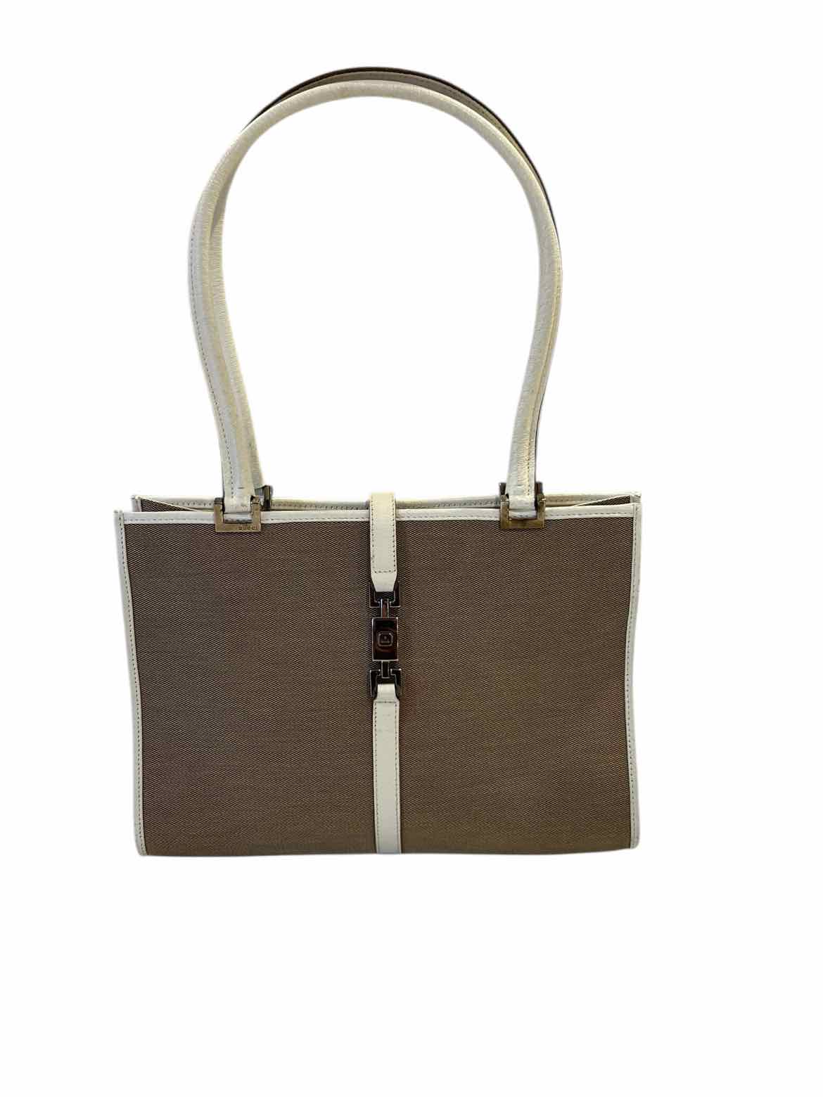 GUCCI Size Medium BRN/WH Purse