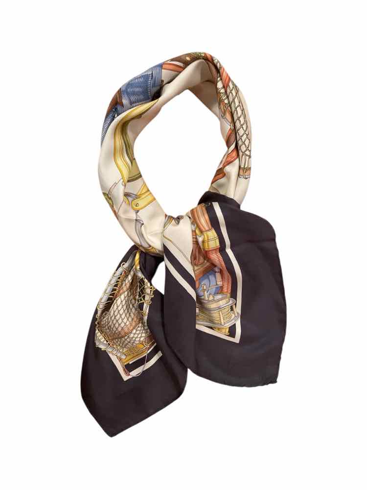 GUCCI Size 90 BL/BRN/CR Scarf