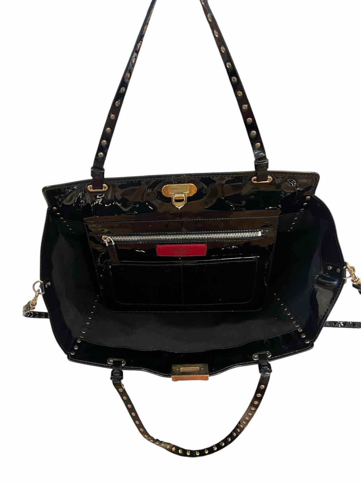 Valentino black/gold hardware Rockstud Tote Purse