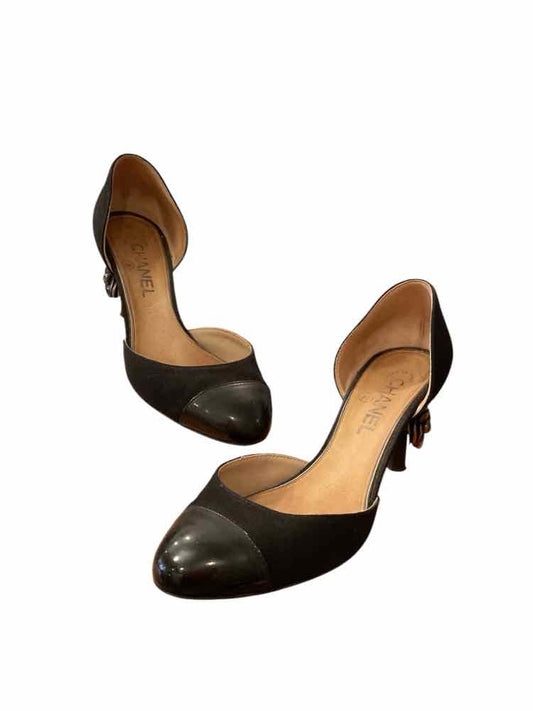 Chanel Size 38 Black Shoes