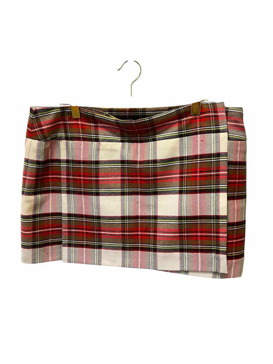 BURBERRY Size 10 red/wh/blk Skirt
