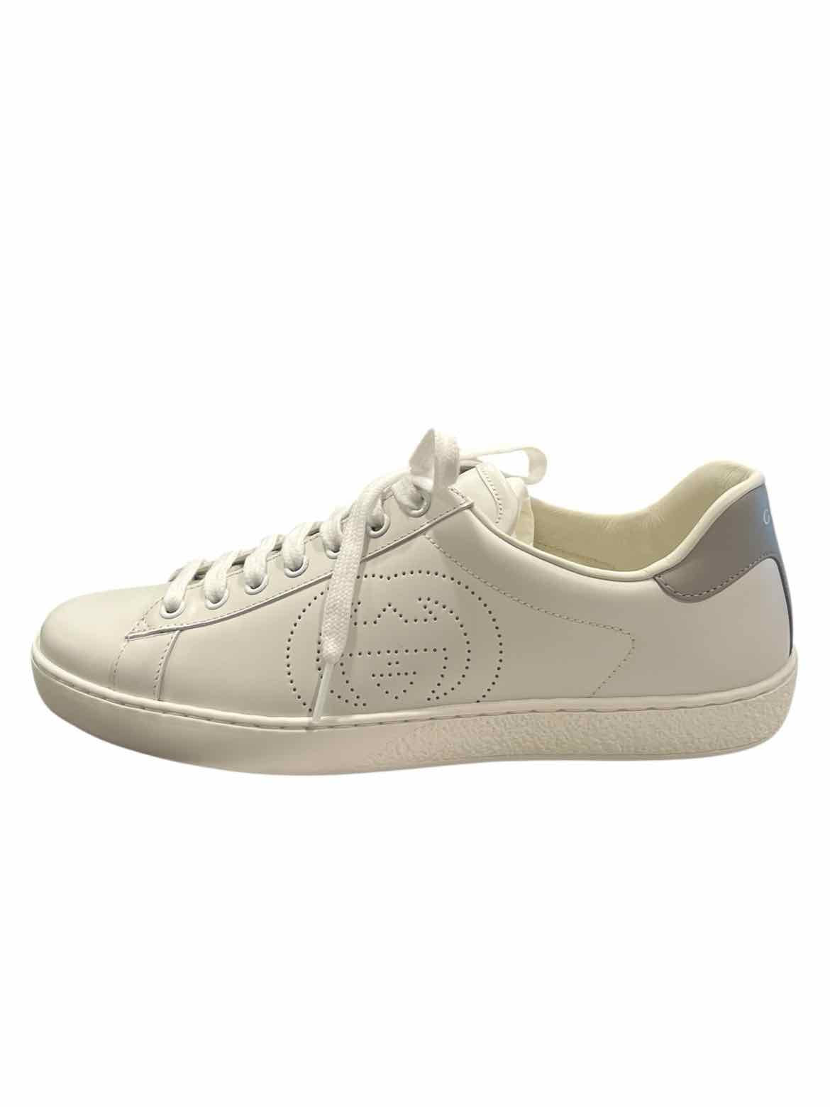 GUCCI Size Men's 6.5 (Women's 8) white/grey Shoes