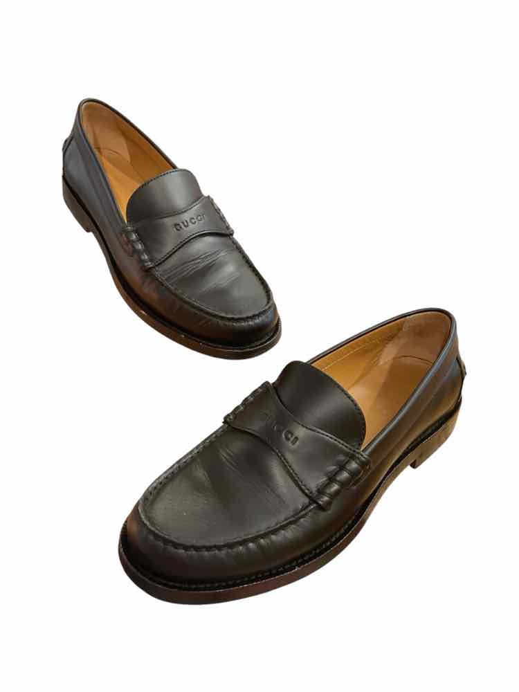 Gucci Size 36.5 Black Micro Soft Loafer Shoes