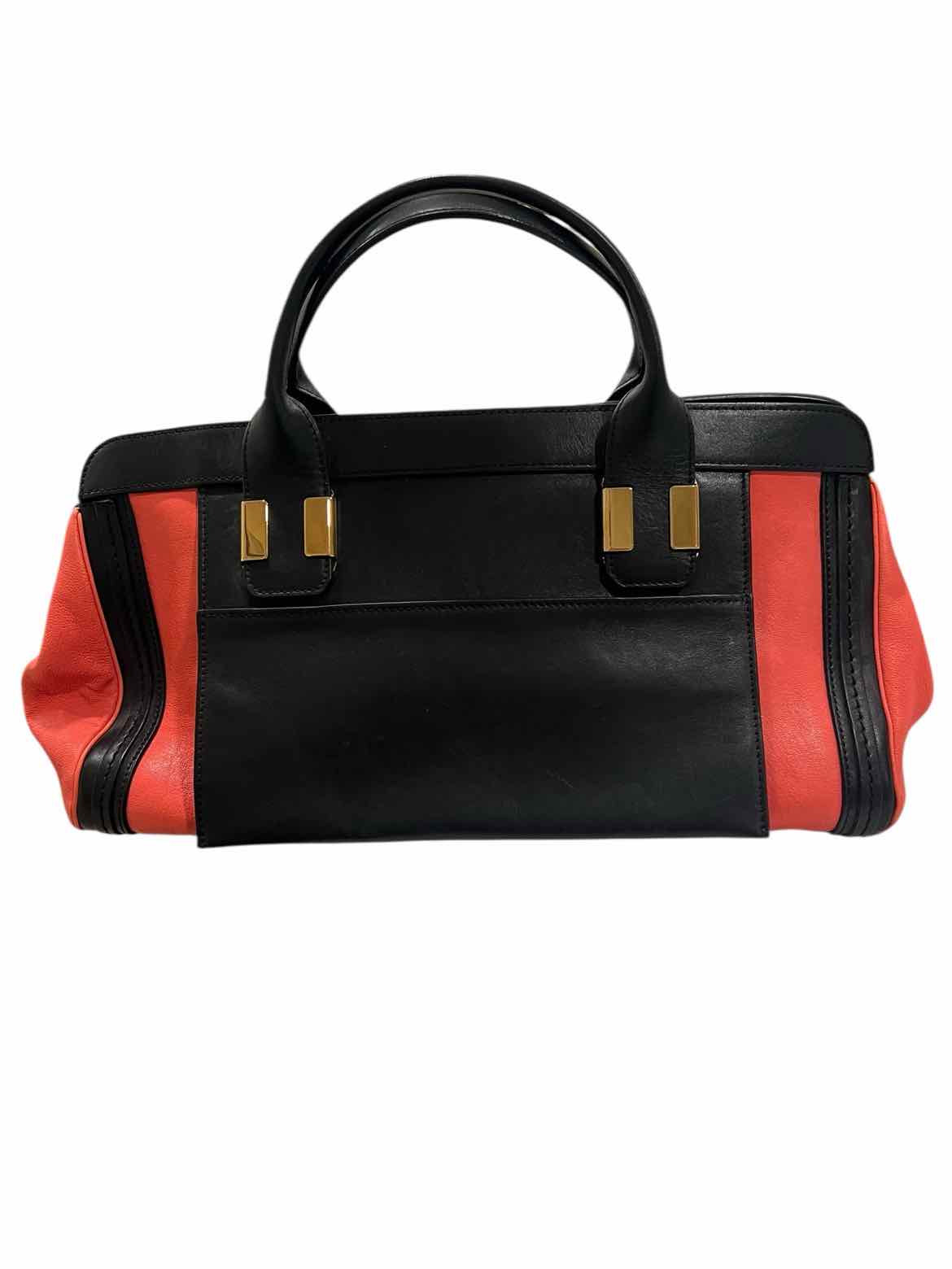 CHLOE Size Large black/coral Purse