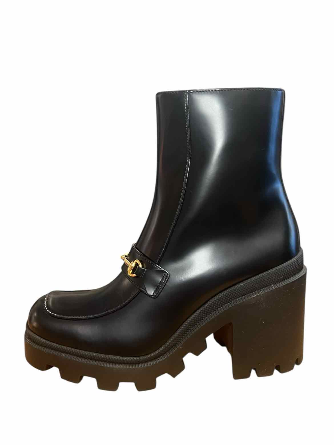 GUCCI Size 39.5 Black BOOT