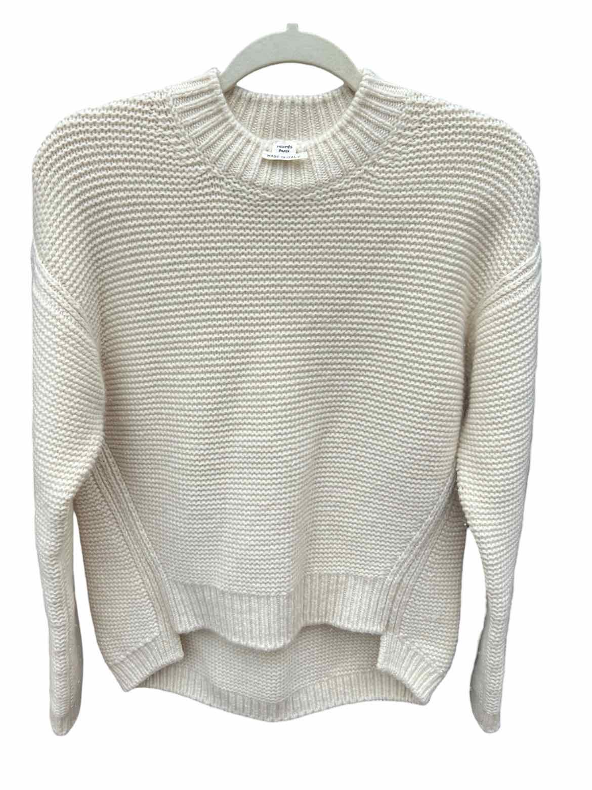 Hermes Size 38 Cream SWEATER