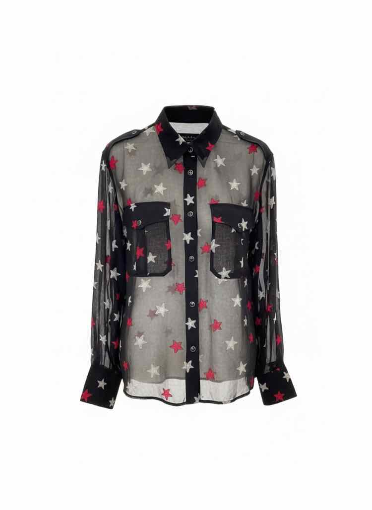 RAG & BONE Size Small blk/red/silver Blouse