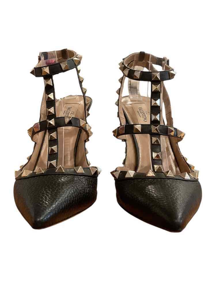Valentino Size 38.5 black/gold Shoes