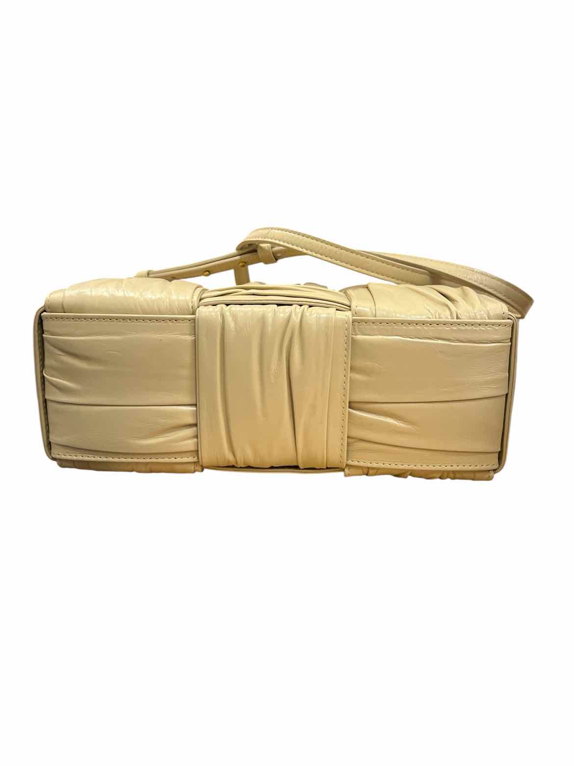 Bottega Veneta Size mini Beige Foulard Intrecciato Pleated Acro To Purse