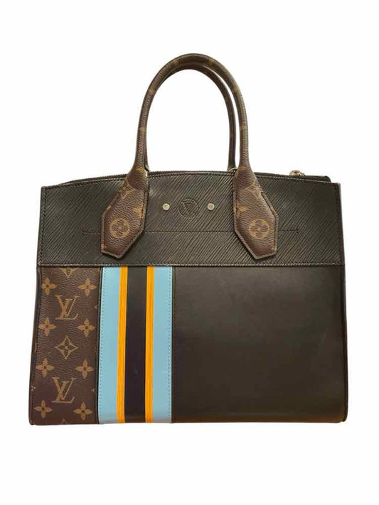 LOUIS VUITTON Size MM blk/brn/bl/or Purse