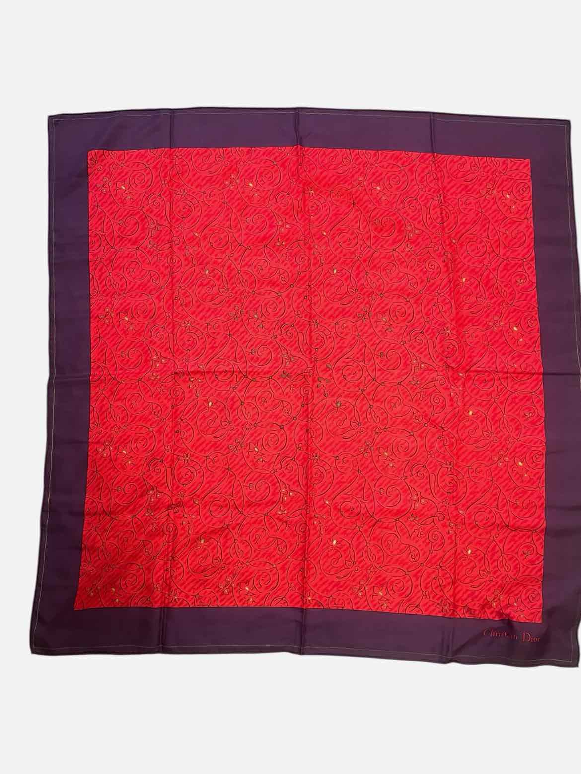CHRISTIAN DIOR Size 90 red/purple Scarf