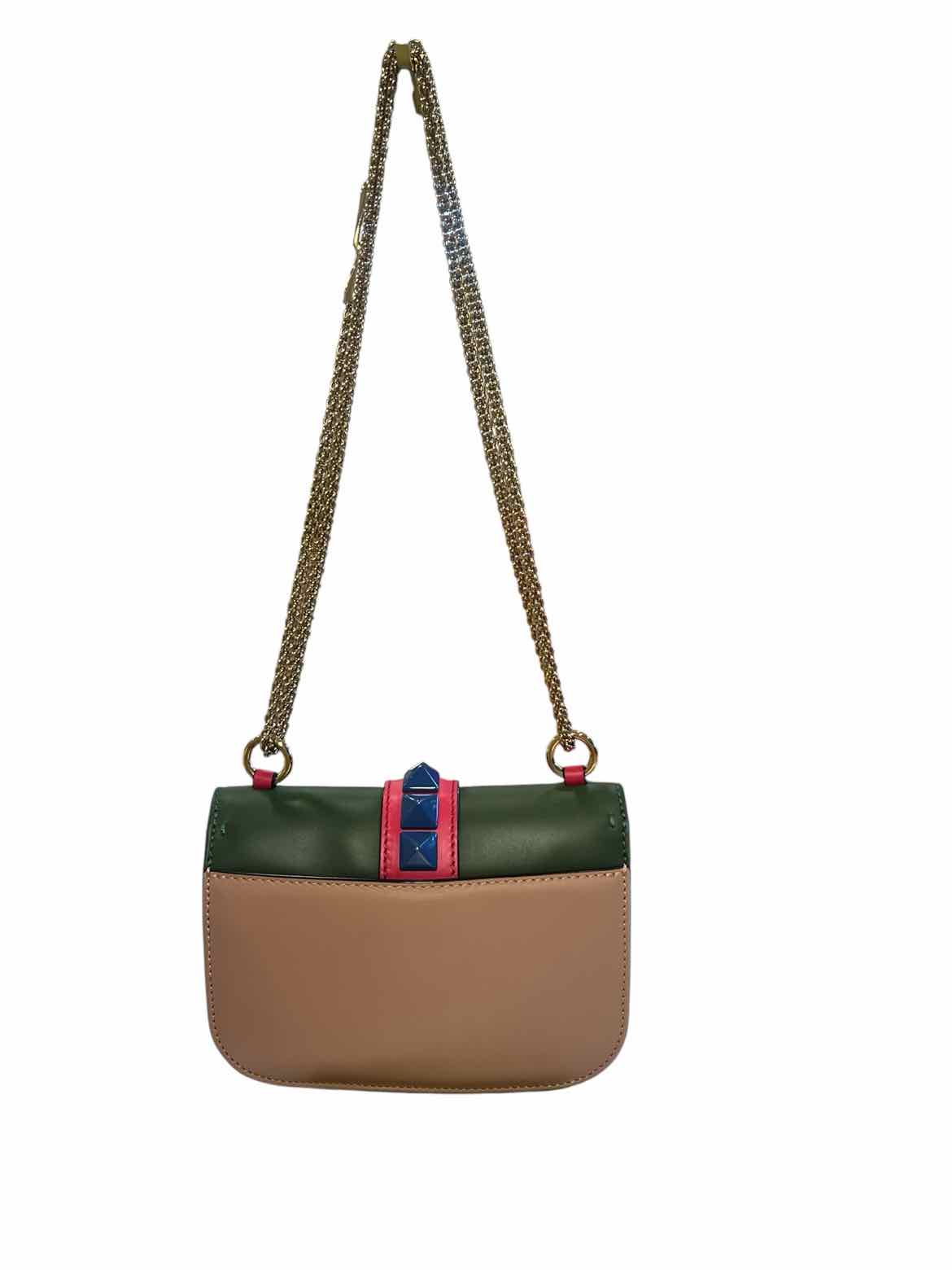 Valentino Size Small grn/tan/red/blue Purse