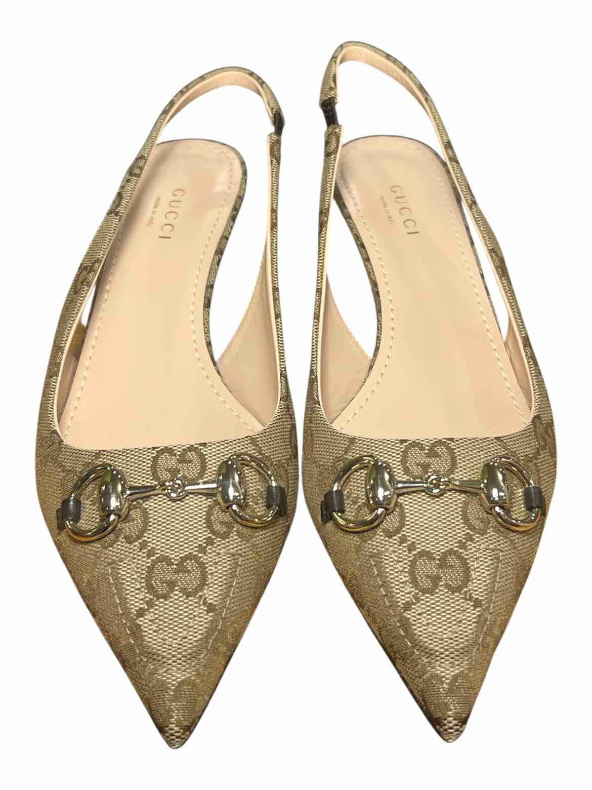 GUCCI Size 36.5 Tan/Brown Shoes