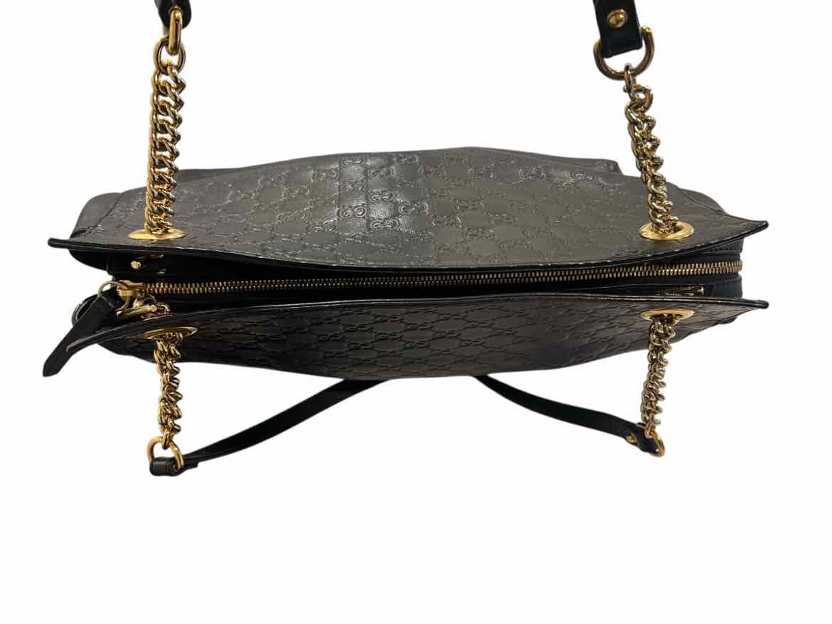 GUCCI Size Large black/gold hardware Purse